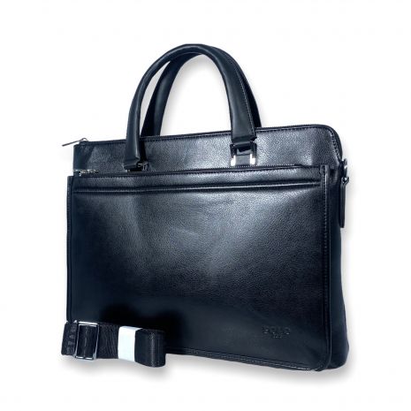 Сумка-портфель для ноутбука Polo B1881один відділ додаткові кишені,ручки, ремінь розмір 40*30*8см чорна