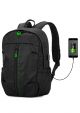 Рюкзак SkyName 90-117 молодіжний для хлопчика USB, розм.29*16*44см чорно-зелений