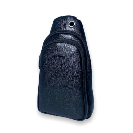 Чоловіча сумка через плече, слінг, X210, два відділи внутрішня кишеня, розмір: 30*17*7см чорна