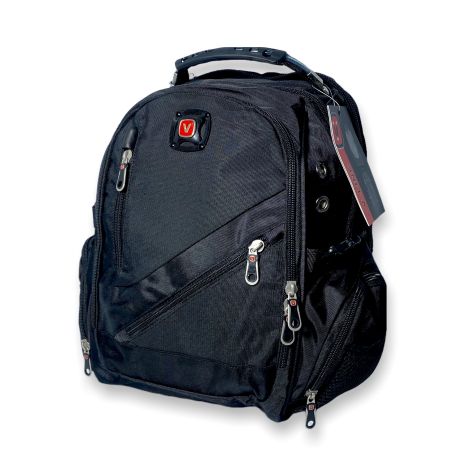 Рюкзак для міста 8815S три відділи дві фронтальні кишені,чохол від дощу USB слот розм 40*30*20 чорний