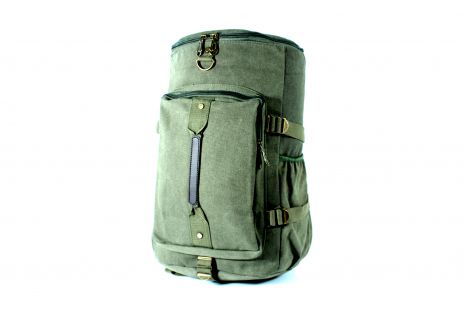 Брезентова сумка-рюкзак Filippini одне відділення додаткова кишеня на лицевій стороні розмір 40*25*25 хакі