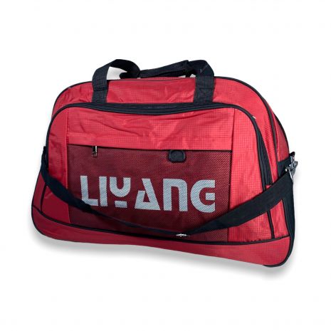 Дорожня сумка 52 л Liyang одне відділення додаткова кишеня розмір: 60*40*22 см червона