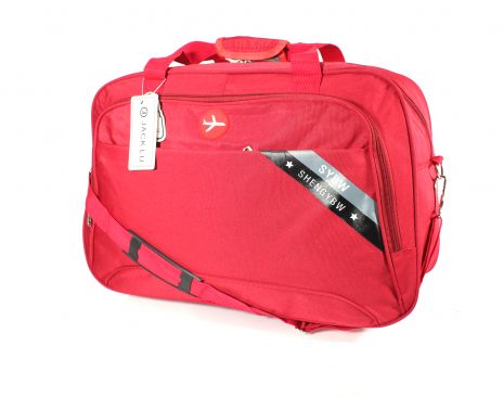 Дорожня сумка SYBW один відділ дві кишені на лицевій стороні з"ємний ремінь розмір: 54*34*21 см червона