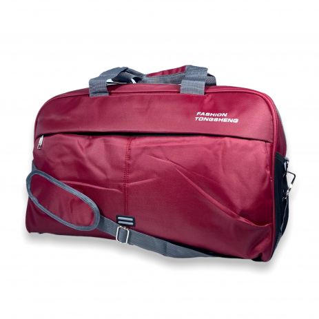 Дорожня сумка 55 л TONGSHENG одне відділення внутрішня кишеня одна фронтальна кишеня розмір: 58*35*27 см бордова