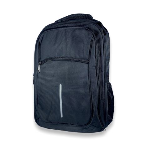 Міський рюкзак 35 л, три відділи, USB роз'єм + кабель, фронтальна кишеня розмір: 45*35*21 см, чорний