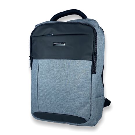 Міський рюкзак 15 л, два відділи, USB роз'єм, кабель, дві фронтальних кишені, розмір: 42*28*14 см, сірий