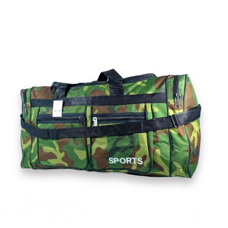 Дорожня сумка велика Sport одне відділення фронтальні кишені розмір: 67*35*28 см камуфляж1