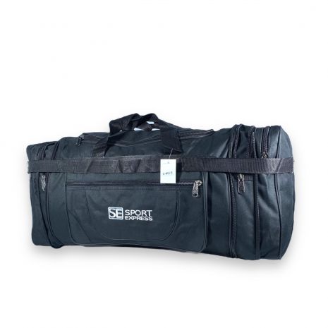 Дорожня сумка Sport з розширенням 1 відділення 2 бокові кишені розмір: 70(80)*35*27 см чорна