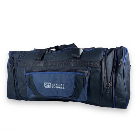 Дорожня сумка Sport з розширенням 1 відділення 2 бокові кишені розмір: 70(80)*35*27 см чорно-синя