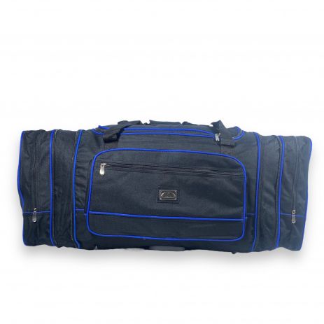 Дорожня сумка з розширенням FENJIN 1 відділення додаткові кишені розмір: 70(80)*35*30 см чорно-синя