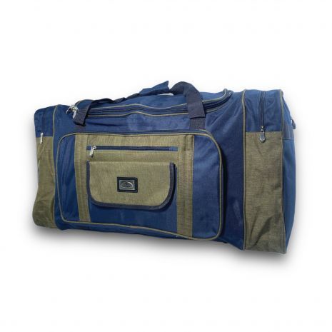 Дорожня сумка велика FENJIN одне відділення бокові кишені фронтальні кишені розмір: 80*40*30 см синьо-зелена
