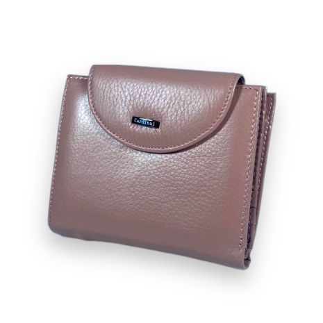 Жіночий гаманець шкіряний Cardinal 2 відділи для купюр 13 осередків для карт розмір: 12*10*3 см пудра