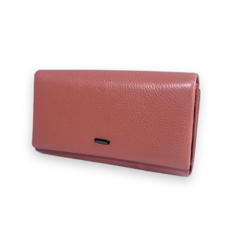 Жіночий гаманець шкіряний Cardinal 3 відділення 14 осередків для карт розмір: 17.5*10*4 см рожевий