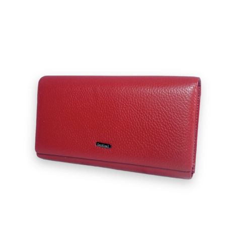 Жіночий гаманець шкіряний Cardinal 3 відділення 14 осередків для карт розмір: 17.5*10*4 см червоний