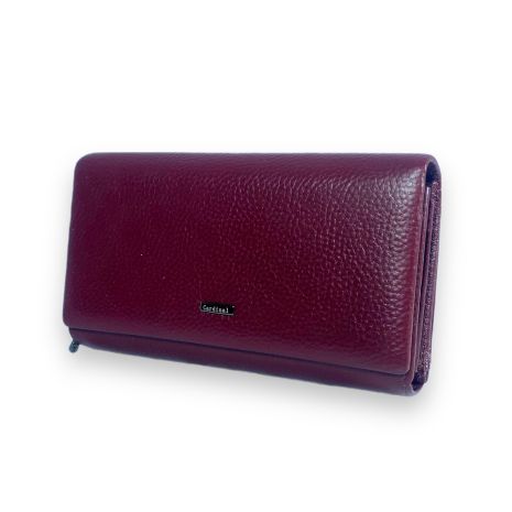 Жіночий гаманець шкіряний Cardinal 3 відділення 14 осередків для карт розмір: 17.5*10*4 см бордовий