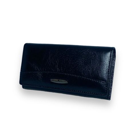 Жіночий гаманець Kochi натуральна шкіра 4 відділи 2 на блискавці розмір: 18*10*3 см чорний