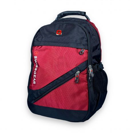 Рюкзак міський, 25 л, два відділи, USB- слот+кабель, розʼєм для навушників, розміри: 45*30*17 см, червоний