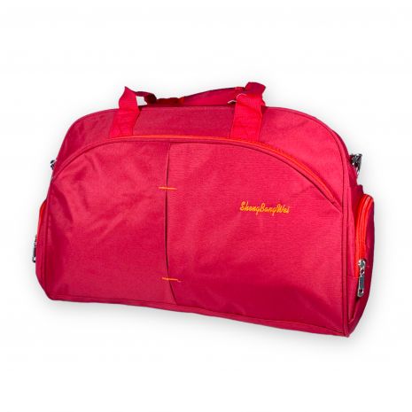 Дорожня сумка SBW 1 відділ 2 бокові кишені кишеня на лицевій стороні розмір: 50*30*25 см червона