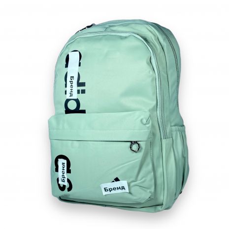 Міський рюкзак 20 л, молодіжний, 2 відділення, внутрішня кишеня, бічні кишені, розмір: 45*30*17 см, зелений