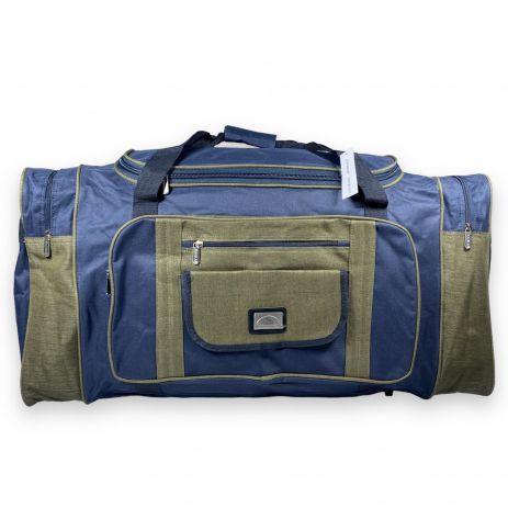Дорожня сумка Kaiman одне відділення дві бокових кишені три фронтальні кишені розмір: 80*40*35см синя-хакі