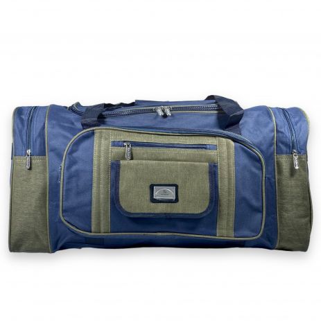 Дорожня сумка Kaiman одне відділення бокові кишені фронтальні кишені розмір: 70*35*32см синя-хакі