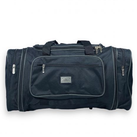 Дорожня сумка Kaiman одне відділення бокові кишені фронтальні кишені розмір: 60(70)*30*30см чорна-хакі