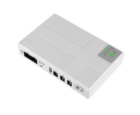 (ИБП) UPS для постоянного тока DC1018P - 12V/ 9V/ 5V 10000 mAh белый (подходит дя роутера)