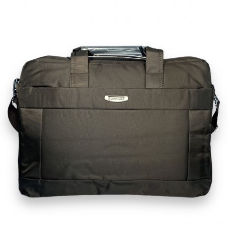 Портфель для ноутбука, одне відділення, кишені, ремінь, Zhaocaique розмір 40*30*7 см коричневий