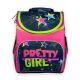 Шкільний рюкзак для дівчинки Space один відділ фронтальна кишеня бічні кишені розмір 33*28*15 рожевий