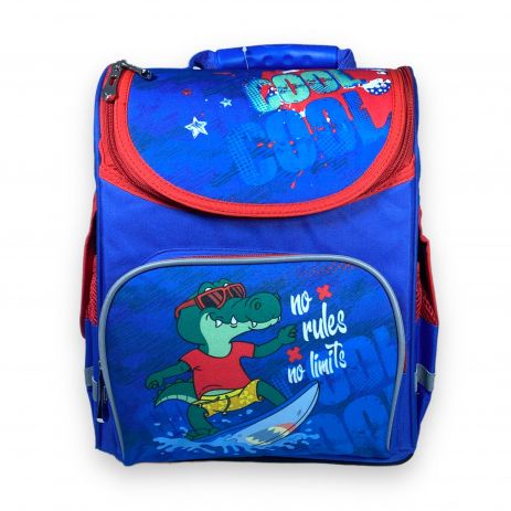 Шкільний рюкзак для хлопчика Space 1 відділ фронтальна кишеня бічні кишені розмір 33*28*15, синій