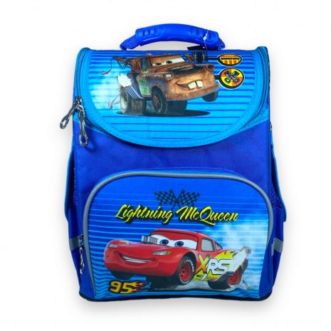 Шкільний рюкзак для хлопчика Space один відділ одна фронтальна кишеня бічні кишені розмір 33*28*15, синій