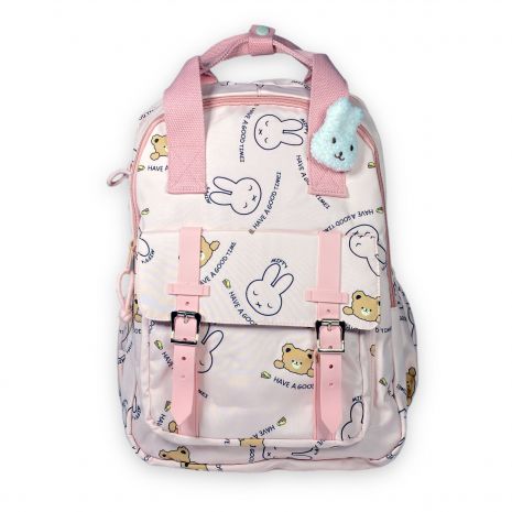 Рюкзак міський Juxianzi 20 л, два відділення, фронтальна кишеня, бічні кишені, розмір 43*28*14 см, рожевий