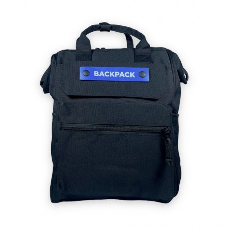 Рюкзак міський Juxianzi 20 л, одне відділення, дві фронтальні кишені, дві ручки, розмір 40*30*16 см, чорний