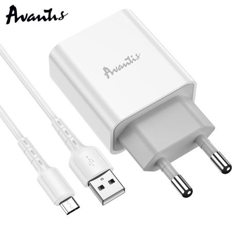 Зарядное устройство Avantis A825 1USB Micro White