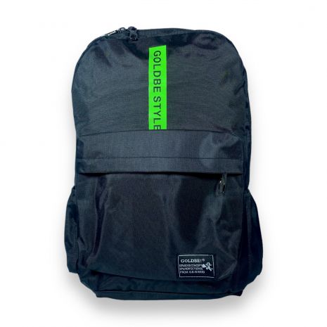 Рюкзак міський Goldbe 20 л, одне відділення, бічні кишені, фронтальна кишеня розмір 43*30*14 см чорно-зелений