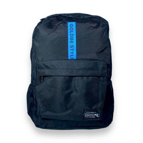 Рюкзак міський Goldbe 20 л, одне відділення, бічні кишені, фронтальна кишеня, розмір 43*30*14 см, чорно-синій