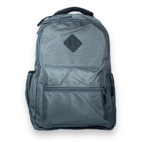 Рюкзак JU XILONG 20 л, два відділення, бічні кишені, фронтальна кишеня, USB вхід, розмір 45*30*15 см, сірий