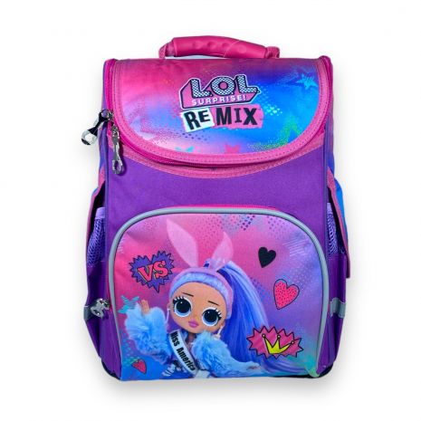 Шкільний рюкзак Space для дівчинки, ​одне відділення, бічні кишені, розмір: 33*28*15 см, з Лол дорослі лялечки