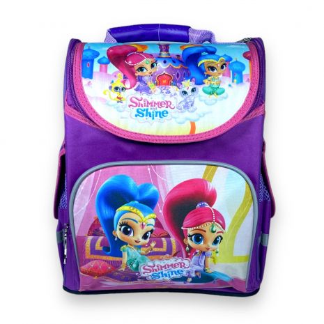 Шкільний рюкзак Space для дівчинки, ​одне відділення, бічні кишені, розмір: 33*28*15 см, фіолетовий з джинами