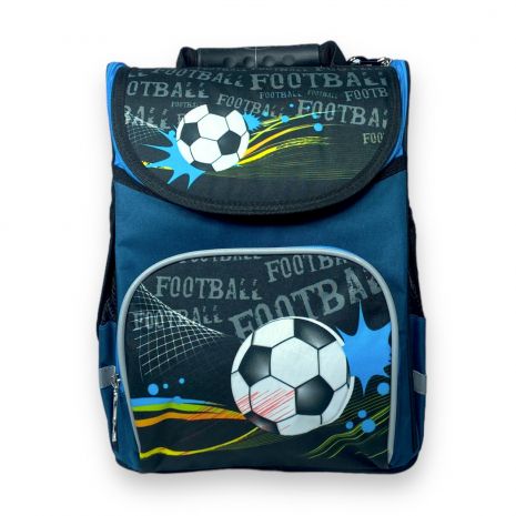 Шкільний рюкзак Space для хлопчика, ​одне відділення, бічні кишені, розмір: 33*28*15 см, з футбольним м'ячем