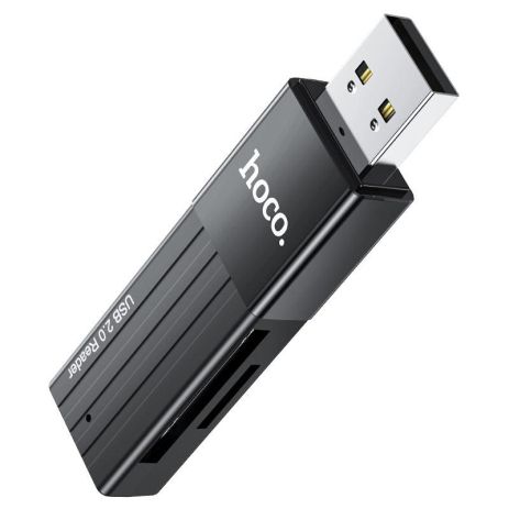 Кард рідер Hoco HB20 USB 2.0 to SD/TF чорний