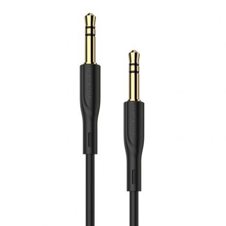 AUX кабель Borofone BL1 Jack 3.5 to Jack 3.5 1m черный