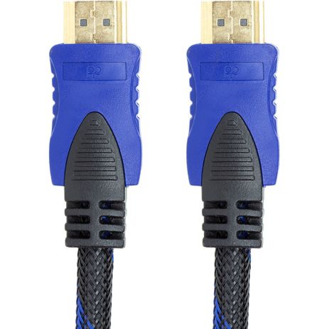 Видео кабель PowerPlant HDMI - HDMI, 5м, позолоченные коннекторы, 1.3V, Nylon, Double ferrites