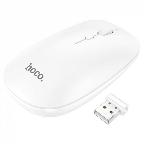 Wireless Миша Hoco GM15 Art dual-mode business wireless mouse |BT5.0, 2.4G, 800/1200/1600dpi| Білий