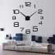 3D часы 100 см Timelike™ настенные большие Арабские3-G черные