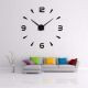 3D часы 100 см Timelike™ настенные большие Арабские2-G черные