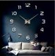 3D часы 100 см Timelike™ настенные большие Арабские-S серебристые
