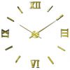 Часы настенные 3D 130 см NC (Чехия) Римские2-G большие оригинальные золотистые
