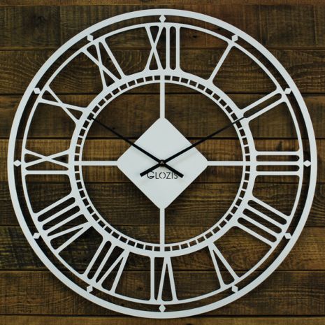 Настенные Часы лофт металлические Glozis London White Лондон белые (50 см) [Металл, Цвета]
