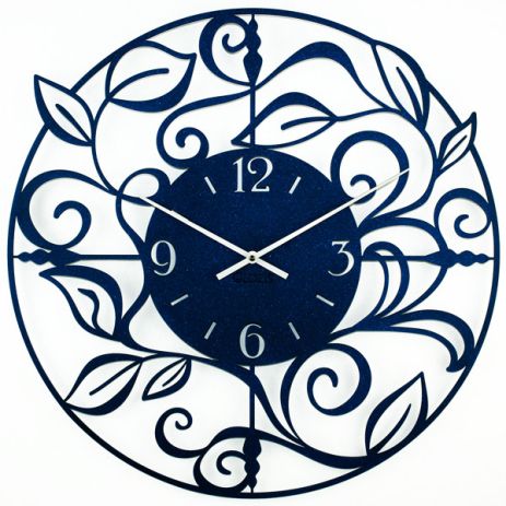 Настенные Часы металлические Glozis Caprice Каприз синие (50 см) [Металл, Открытые, Цвета]